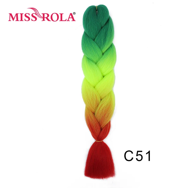 New Colors Synthetic Glowing Hair Twist Braids Ombre Color For white Women Braiding Hair Extensions Jumbo Braids KaneKalon Hair C51