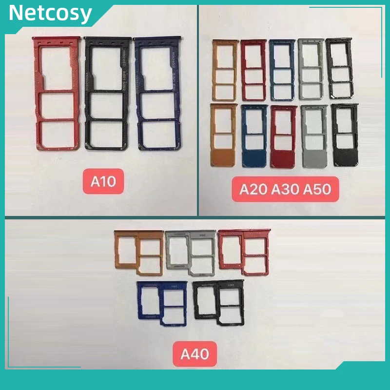 Netcosy-bandeja para tarjeta SIM, piezas de repuesto para Samsung A10, A20, A30, A40, A50