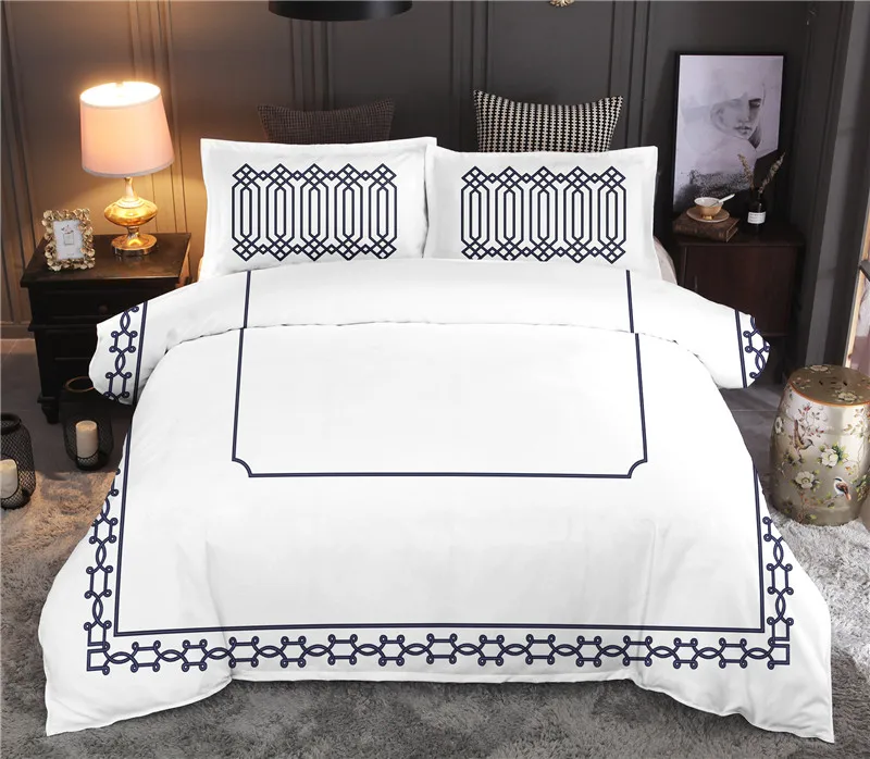 

Hotel Bedding Sets Geometric Printed Duvet Cover Sets Queen King Quilt Cover Bed Linen