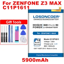 LOSONCOER 5900 мАч C11P1611 Аккумулятор для ASUS Zenfone 3 Max Z3 Max ZC520TL X008DB PegASUS 3 Z01B X008 X008D аккумулятор для мобильного телефона