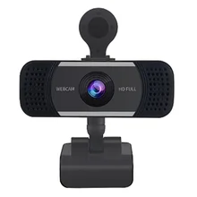 Webcam w18 1080p com microfone, com foco automático e ajustável, para pc ou computador, para transmissão ao vivo, videochamada, conferência e trabalho