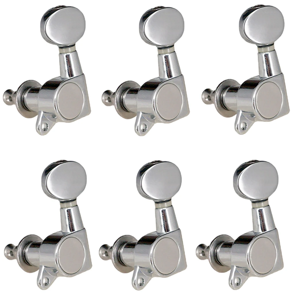 

6 Pieces 6L Sealed Gear Tuning Peg Mechanics Guitar Parts For Acoustic Electric Guitar