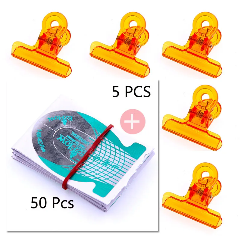 Новинка; 1/5/10 шт./компл. русский кривая C ногтей защемления зажимы мульти Функция инструмент акриловых ногтей щипчики заколки аксессуары для маникюра - Цвет: 50 fish 5 orange
