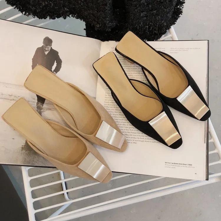 

Inside And Pure Leather 2020 Spring And Summer New Style WOMEN'S Shoes Sheep Split Leather Chunky High Heel Shoes