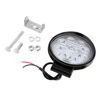 

27W Flood Beam Led Bulbs Floodlight Headlight Work Light Lamp Portable Round Bar Lamp For Boat Tractor Truck Off-Road Cars