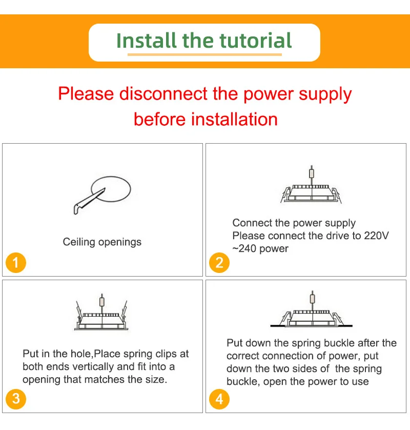 =(K)= LED Downlight 3W 5W 9W 12W 15W 18W 220V Downlight Gold Silver White Ultra Thin Aluminum Round Recessed LED Spot Lighting