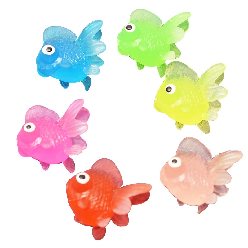 

Fishing Fish Simulation Soft Goldfish Big Eyes Cartoon Mini Goldfish Translucent Soft Glue Fish Tank Bonsai