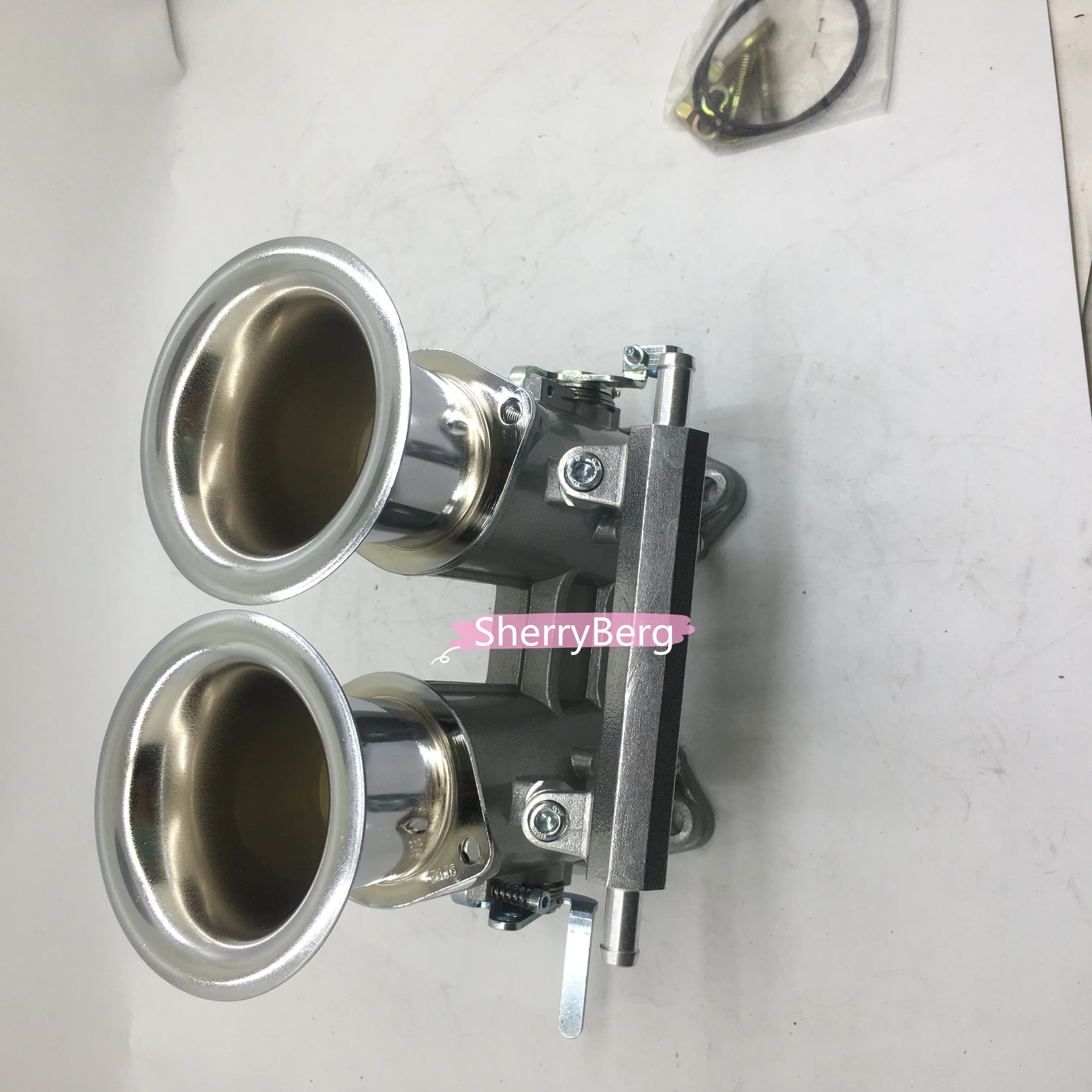 SherryBerg 48dcoe 48 dcoe 48mm DCOE 트윈 스로틀 바디, Weber/Dellorto/Solex DCOE/A 기화기용 연료 레일 에어혼 포함