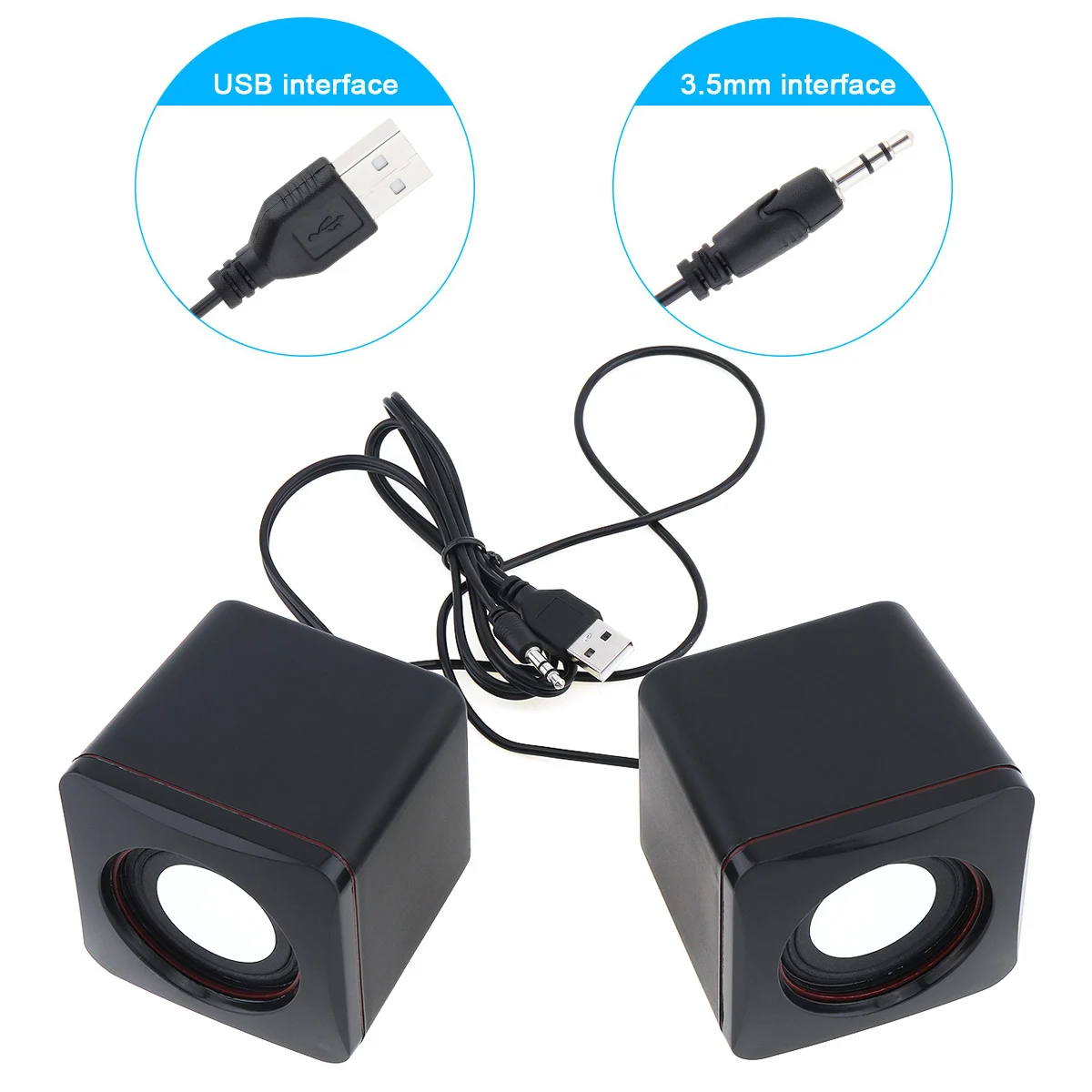 101Z 6 Вт USB портативные компьютерные колонки USB Стерео комбинированный динамик s с разъемом 3,5 мм Питание от USB 2,0 сабвуфер PC динамик