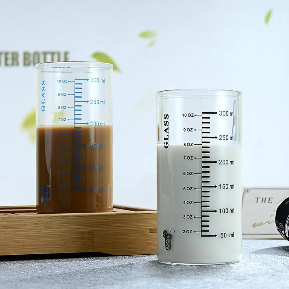 Glass Measuring milk Cup With Scale Supplies Espresso Glass Ounce Cup Kitchen Measure Tool mug