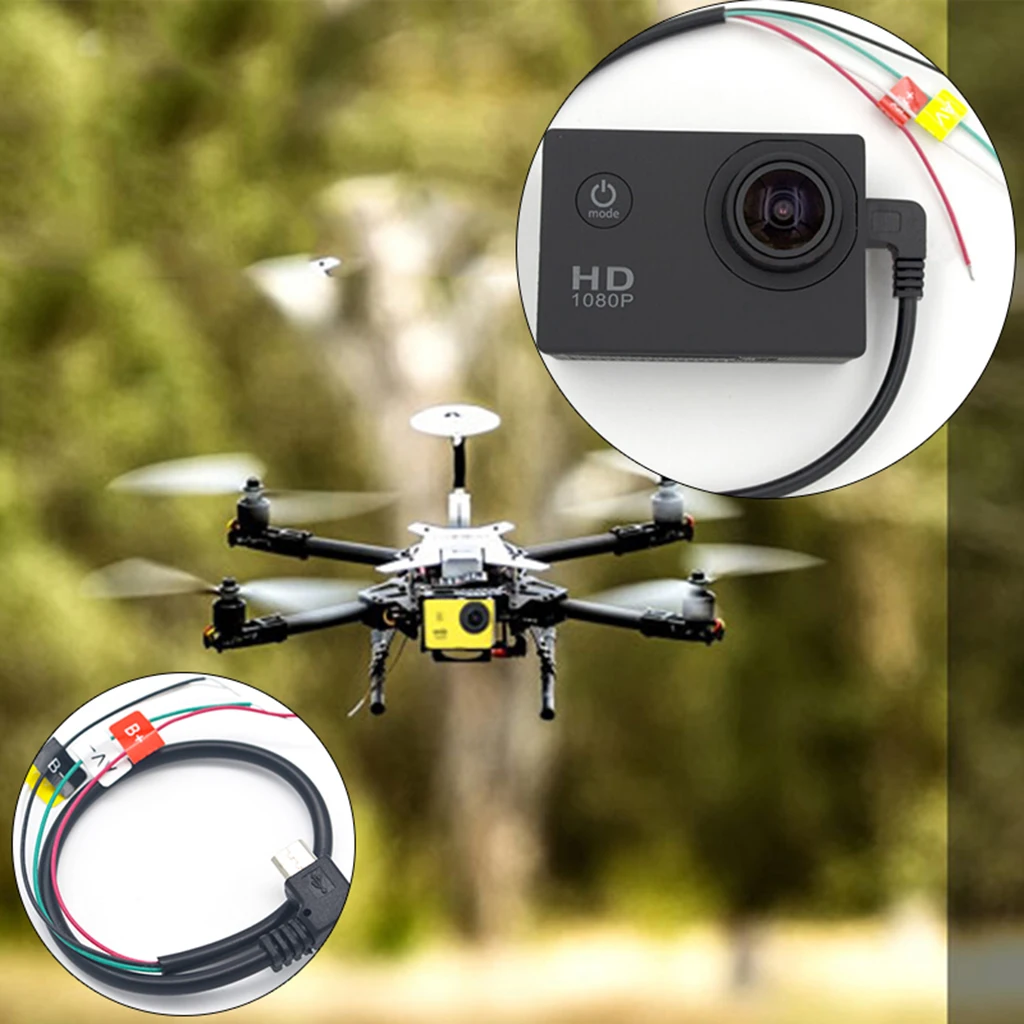 USB в AV видео выход кабель преобразования для SJCAM SJ4000 Спорт на открытом воздухе камеры