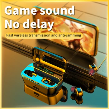 

TWS Touch Wireless Bluetooth 5.0 Stereo Headphones 9D Noise Reduction In Ear Stereo Sport Headsets Earphones With Charging Box