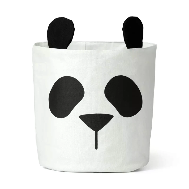 

Panda Storage Bag Basket Baby Kids Toy Clothes Canvas Laundry Basket Storage Bag Can Stand Nappy Bin Home Storage Bucket