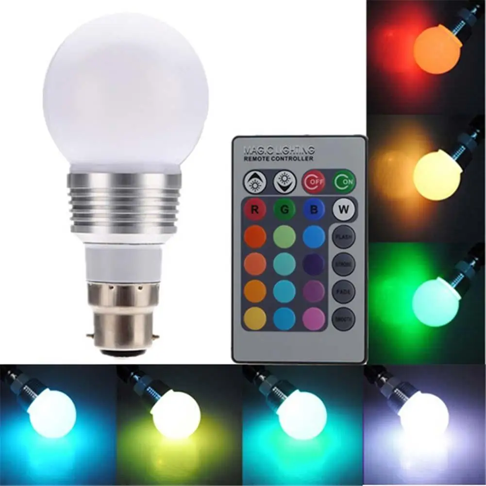 

Smart LED Colorful Changing Light Bulb Dimmable Lighting Bulbs with Memory Function Remote Control RGB Bulb