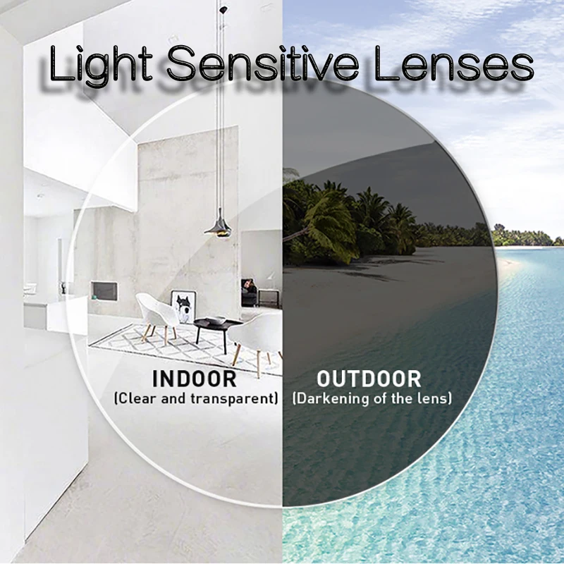 US $22.49 Photochromic Single Vision AntiBlue Ray Progressive Optical Prescription Lens For MyopiaHyperopiaPresbyopia Eyeglasses Lenses