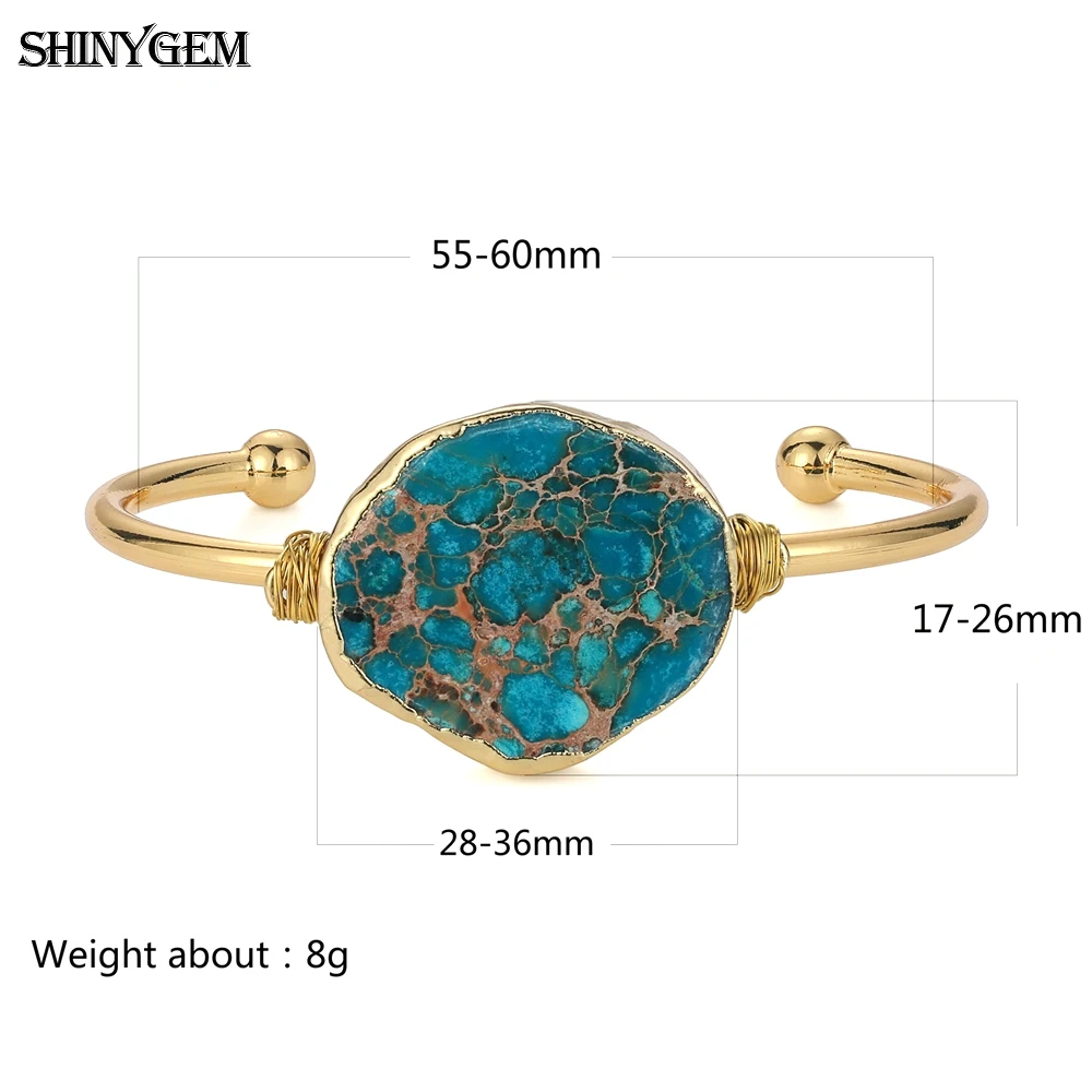 Женский Браслет манжета ShinyGem винтажный стиль естественный неправильной формы