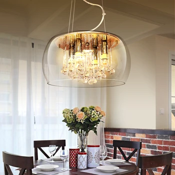 

Nordic LED Glass Shade Crystal kitchen dining & bar Pendant Lights Luminaires Lamps shade Noveity lamp Home Lighting Fixtures