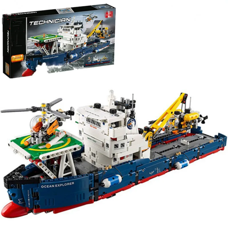 

1342Pcs 3370 Technic Series Ocean Explorer Model Building Kits Blocks DIY Bricks Toy For Children Gift With 42064