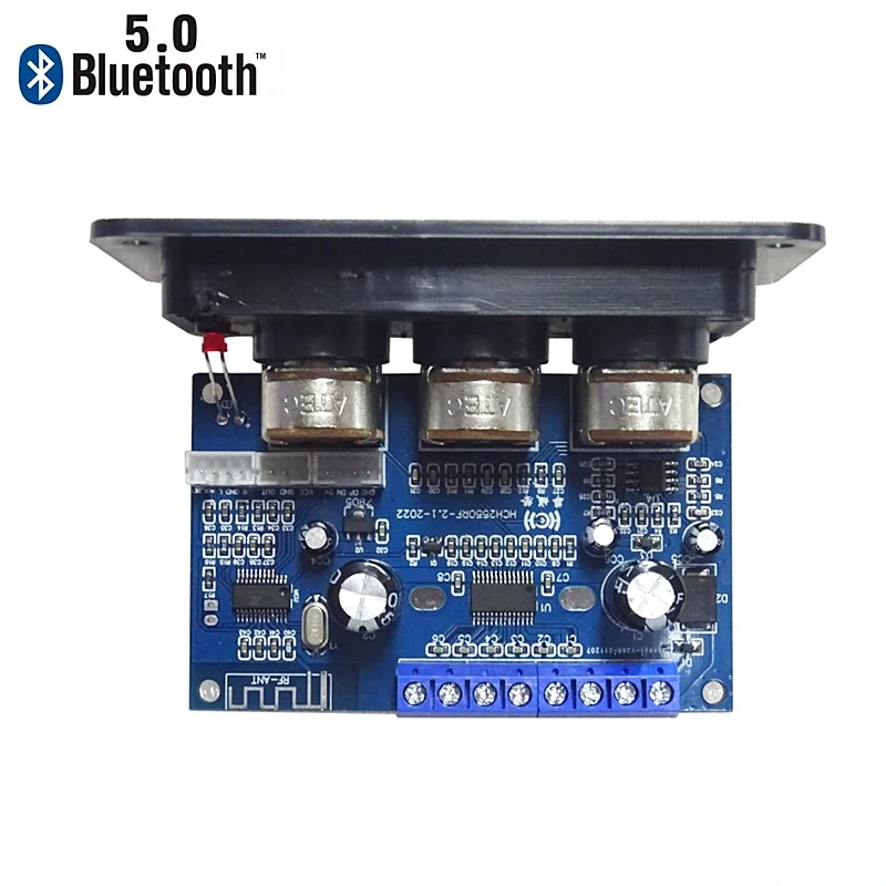 SOTAMIA Bluetooth 5.0 서브우퍼 증폭기 오디오 보드 2x25W+50W 2.1 전력 증폭기 스피커 사운드 Amplificador 패널 포함
