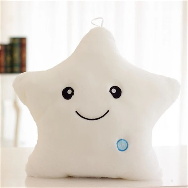 Stuffed Toys Lovely Luminous Star Hear Plush Pillow Glow in the dark Plush Toys Soft Toys Birthday Gift Christmas Gift 35cm - Цвет: b