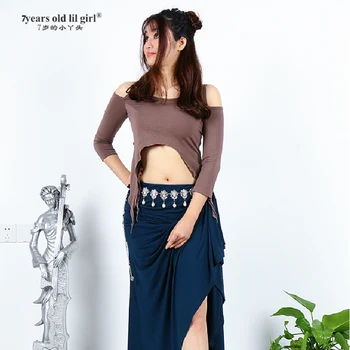 

Tribal Belly Dance Top Modal cotton Tops Professional Bellydance Shirts Women Practice Gothic Gypsy Top BO01