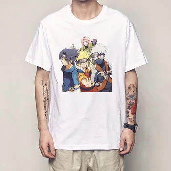 

Naruto T Shirt Fashion Summer Men T Shirt Classic Anime Character Image Men Tops Tees Harajuku Streetwear Print Casual Short