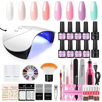 

COSCELIA Manicure Set for Nail Kit With LED Nail Lamp Nail Drill Machine Nail Polish Kit Acrylic Kit Nail Art Tools Set