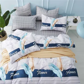 

Bedding a Summer Cotton Cotton Quilt Cover Sheets Linen Quilt People Three-Piece Suit-Style Dormitory