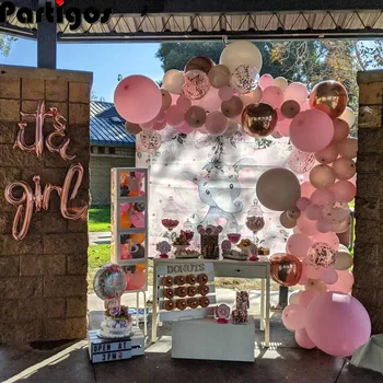 

89pcs/lot Grey Pink Balloons Garland Arch Kit Rose Gold Confetti Globos Wedding Party Decoration Girl Baby Shower Supplies