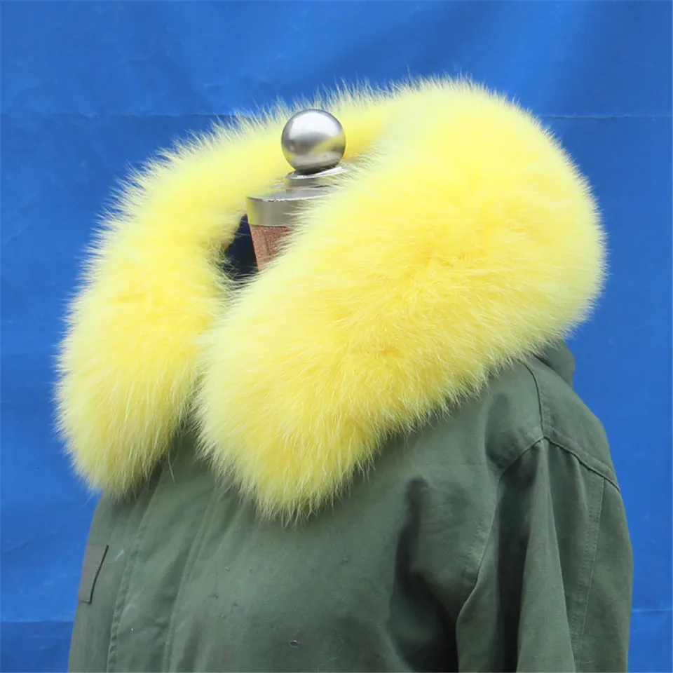 Желтый NaturalRreal лиса мужская куртка с капюшоном отделка воротника для парки и зимнее пальто куртки с капюшоном из натуральной меховой