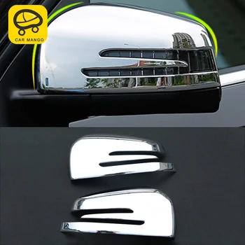 

CarManGo For Mercedes Benz GLE ML GL GLS Auto Car Side Rearview Mirror Cover Trim Sticker Frame Chrome Exterior Accessories