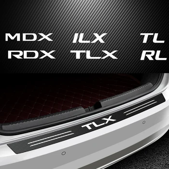 

1Pcs Carbon Fiber Car Trunk Guard Anti-wear decoration Sticker For ACURA MDX ILX RDX TLX TLX RL Auto Accessories