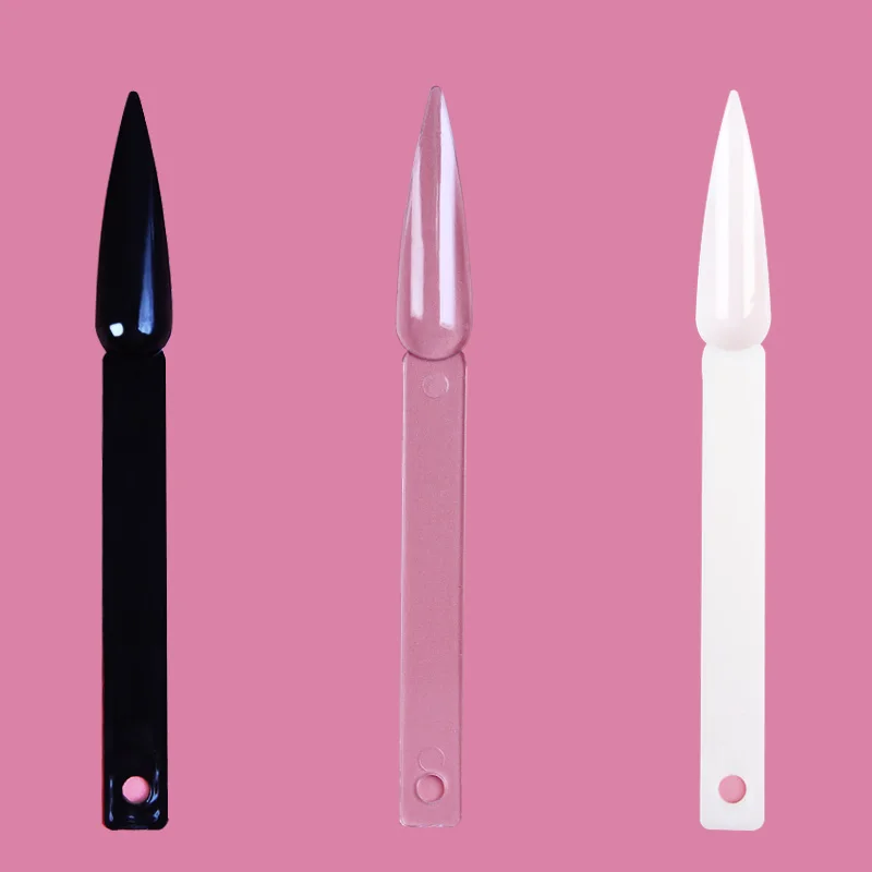 

CYSHMILY 40 Tips/Pack Nail Display False Nail Tips Practice Painting Display Stiletto Faux Color Card Board DIY Nails Art Tools
