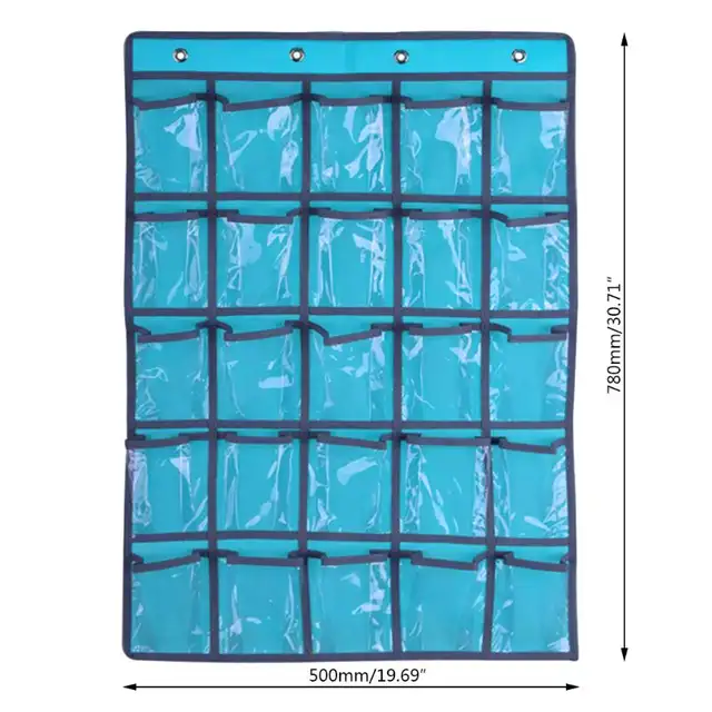 US $4.53 24% OFF|25 Clear Pockets Classroom Pocket Chart For Teacher Cell  Phones Holder Door Hanging Calculator Organizer-in Educational Equipment ...