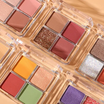 

4 Color Eyeshadow Palette Pearly Shimmering Matte Makeup Portable Eye Shadow Beauty Makeup Supplies KG66