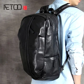 

Aetoo Large-Capacity Head Cowhide Shoulder Bag Leather Men'S And Women'S Travel Bag Handmade Classic Hundred Mountaineering Bag
