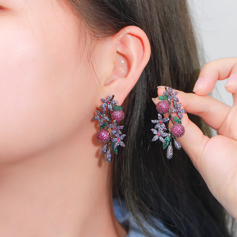 Cheap Shriy · Turner New York Original Show Huaijin Huaijin, Purple Fashion  High Luxury temperament S925 earrings | Joom