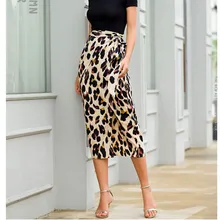Женская юбка юбки faldas jupe femme shein saia harajuku falda женская сексуальная модная высокая талия леопардовая юбка длинная юбка