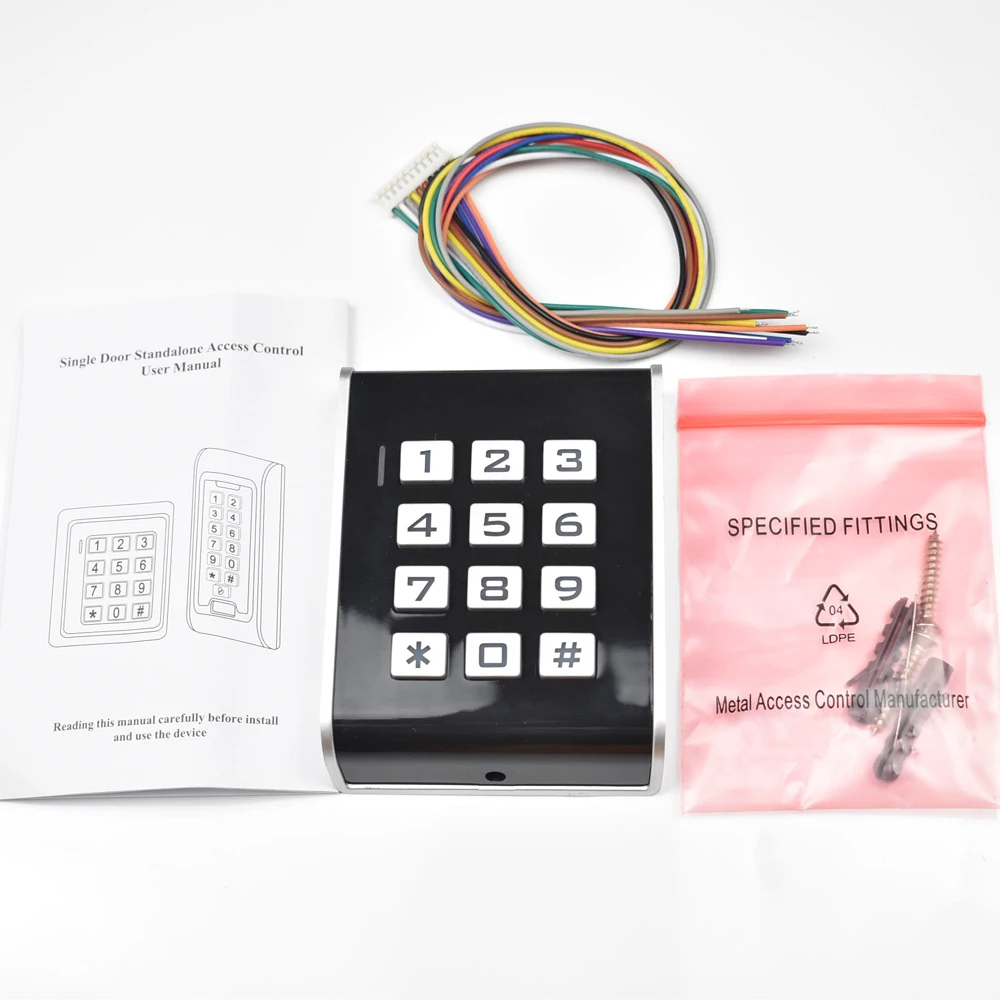

Rfid 125khz Access Control Keypad Contactless Door Controller Electric Security Lock wiegand 26 output with Luminous keyboard