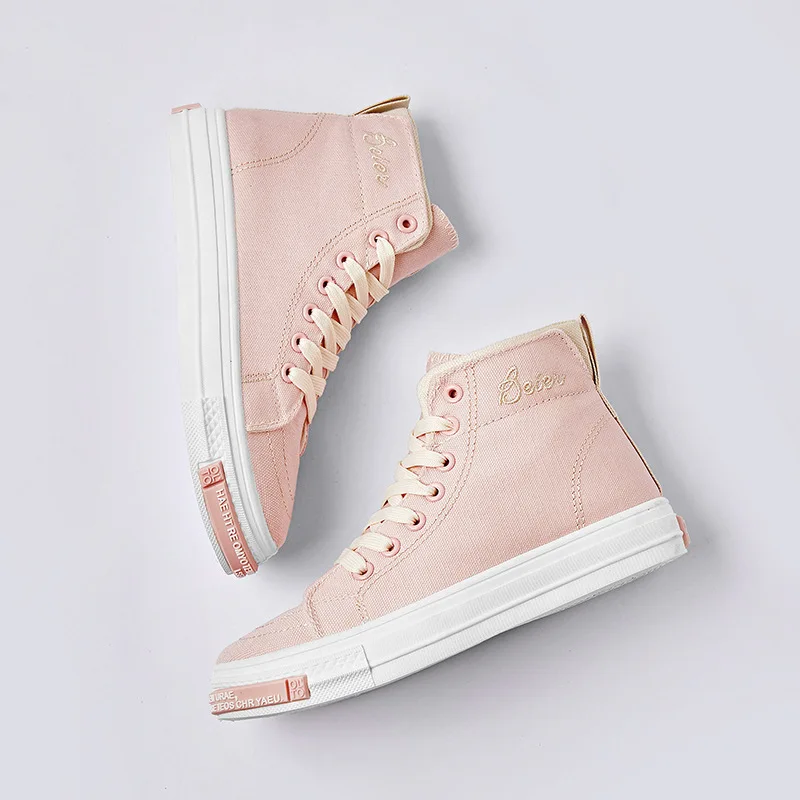

2019 in Addition to Winter New Style White Shoes Korean-style WOMEN'S Shoes Trend Hight-top Canvas Shoes Lightweight Anti-slip S