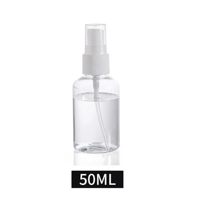 100ml/50ml/30ml Transparent Empty Plastic Spray Bottles Refillable Bottle Atomizer Container Travel Outdoor Random Color
