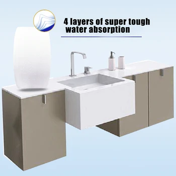 

Newly 1 Roll 4-ply Paper Tissue Toilet Roll Paper Public Hotel Commercial Use FIF66