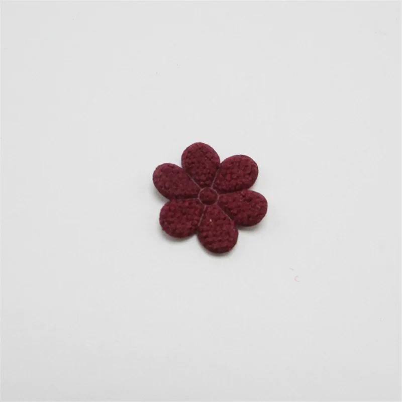 Wine red Flowers 50-200 шт шерстяная нить, материал, цветные цветы, украшения, Аппликации, сделай сам, рукоделие, принадлежности для волос, шпильки, аксессуары, украшения - Цвет: Wine red Flowers