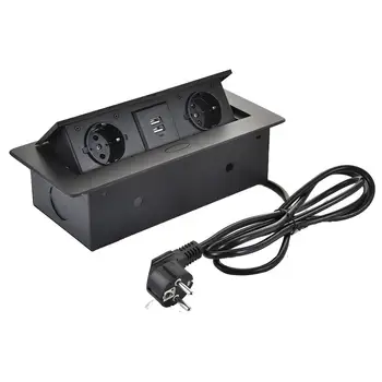

Desktop Pop-up Socket Hidden Multimedia Information Box Pop-up Outlet For Office Conference Furniture Table Chairs