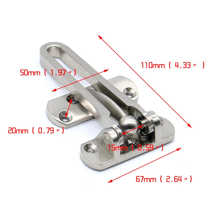 NAIERDI замок-защелка из цинкового сплава, дверная цепь, противоугонная застежка, оконные замки для шкафа, инструменты для домашней безопасности отеля, оборудование