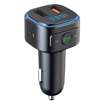 

Car Bluetooth Wireless Adapter FM Transmitter MP3 Radio Music Player Car Kit 2 USB Charger with Hands-Free Calling