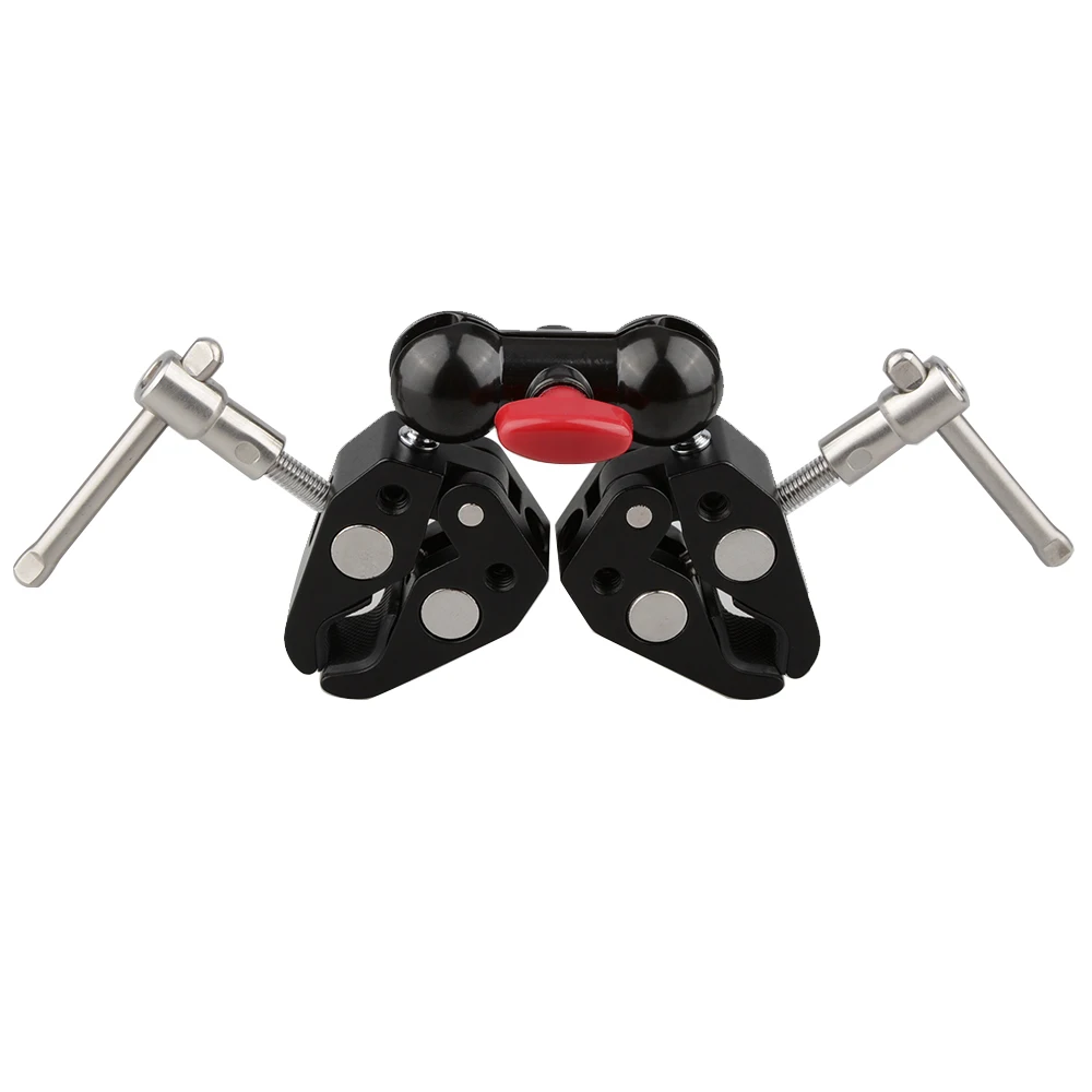 Super Clamp with Double Crab-Shaped Clamps Articulating Magic Arm with 360°Sw