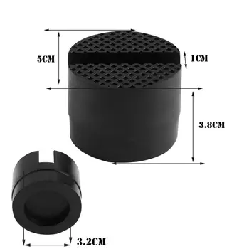

Slotted Rubber Pads Frame Hydraulic Jack Disk 2 Ton Black Lifts Metal 2Pcs