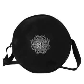 

Yoga Wheel Bag Nylon Black Mandala Flower 36x14cm Yoga Circle Bag for Yoga Wheel Large Capacity