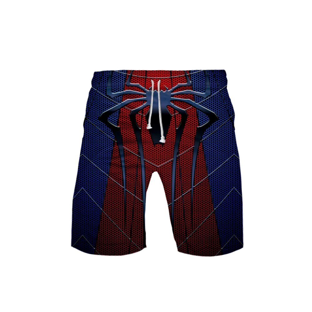 Супергерой Человек-паук косплей доска шорты 2019 Лето быстросохнущие пляжные шорты подростка хип хоп Короткие штаны пляжная одежда